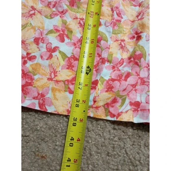 J.Jill Love Linen Sleeveless Floral Shift Dress Linen Large Pockets Women's - Picture 8 of 8